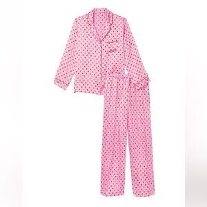 Victoria Secret Heart Signature Satin Long Pajama